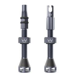 Ventil de bicicletă Peaty's Holeshot Fast Flow Tubeless Valves - 42mm / Slate