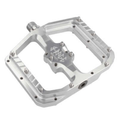 Pedale Velo BURGTEC Penthouse Flat MK5 B-Rage Edition Rhodium Silver