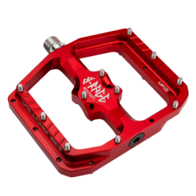 Pedale Velo BURGTEC Penthouse Flat MK5 B-Rage Edition Pedals Race Red