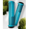 Mânere de bicicletă Peaty's Monarch Grip - Mushroom - Thin - Turquoise