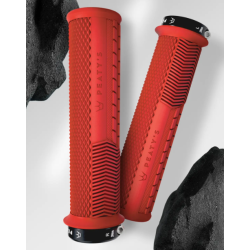 Mânere de bicicletă Peaty's Monarch Grip - Knurl - Subțire - Roșu Mânere de bicicletă Peaty's Monarch Grip - Knurl - Subțire - Roșu