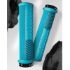 Mânere de bicicletă Peaty's Monarch Grip - Knurl - Subțire - Turcoaz