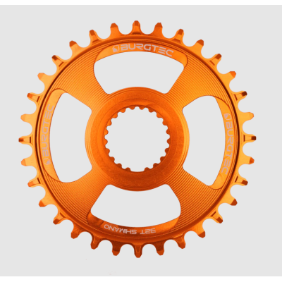 Placă Velo BURGTEC Thick Thin Chainring pentru Shimano Direct Mount - 30T - Iron Bro Orange