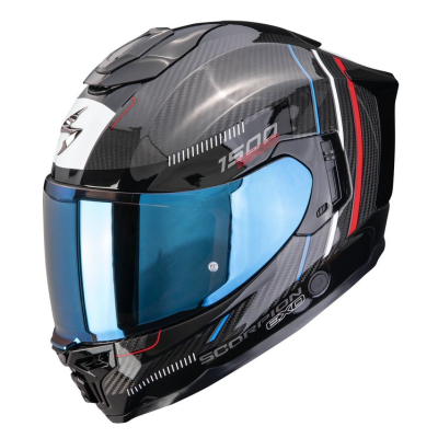 Cască SCORPION EXO-1500 CARBON AIR ZITY Black-Red-Blue