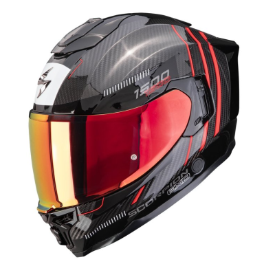 Cască SCORPION EXO-1500 CARBON AIR ZITY Black-Red