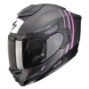 Casca SCORPION EXO-1500 CARBON AIR ZITY Matt Black-Pink