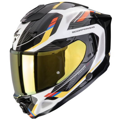 Cască SCORPION EXO-1500 AIR SLEEK Alb-Albastru-Galben