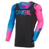 Cămașă de motocross O'NEAL PRODIGY FIVE SIX V.27 BLACK/NEON PINK