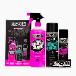 Kit de întreținere pentru motocicletă MUC-OFF Clean Protect Lube Kit de întreținere pentru motocicletă MUC-OFF Clean Protect Lube
