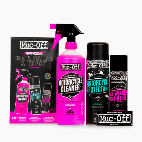Kit de întreținere pentru motocicletă MUC-OFF Clean Protect Lube