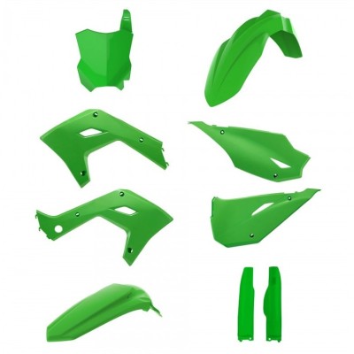 Kit de restyling din plastic POLISPORT Restyling Kit Kawasaki KX 125/250 (2003-08) verde
