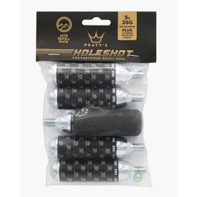 Cartușe Peaty's Holeshot CO2 Cartridge Refill Pack Of 5 - MTB (25g)