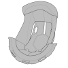 Interior pentru casca SIMPSON Venom - Top Cap Padding