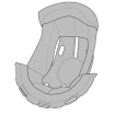 Interior pentru casca SIMPSON Venom - Top Cap Padding Interior pentru casca SIMPSON Venom - Top Cap Padding thumb