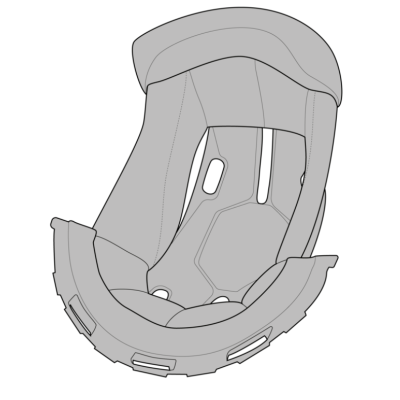 Interior pentru casca SIMPSON Venom - Top Cap Padding