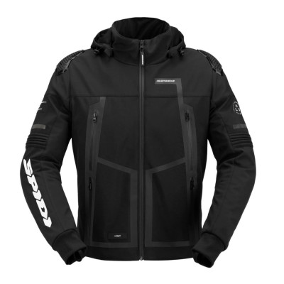 Jachetă textilă moto SPIDI HOODIE WARRIOR H2OUT BLACK