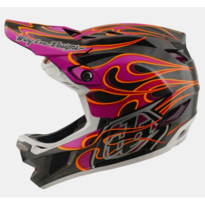 Cască de bicicletă Troy Lee Designs D4 Carbon Helmet MIPS Torched Carbon / Magenta