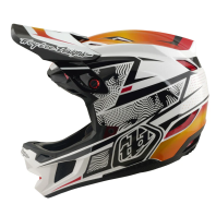 Cască de bicicletă Troy Lee Designs D4 Composite Helmet MIPS Lined Up White