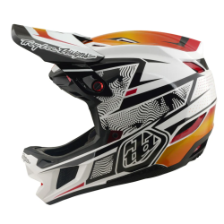Cască de bicicletă Troy Lee Designs D4 Composite Helmet MIPS Lined Up White Cască de bicicletă Troy Lee Designs D4 Composite Helmet MIPS Lined Up White