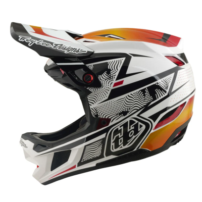 Cască de bicicletă Troy Lee Designs D4 Composite Helmet MIPS Lined Up White