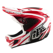 Cască de bicicletă Troy Lee Designs D4 Polyacrylite Helmet MIPS The Line Fire / White thumb