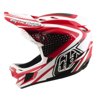 Cască de bicicletă Troy Lee Designs D4 Polyacrylite Helmet MIPS The Line Fire / White