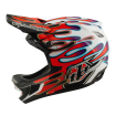 Cască de bicicletă Troy Lee Designs D4 Composite Helmet MIPS Overspray Alb / Roșu Cască de bicicletă Troy Lee Designs D4 Composite Helmet MIPS Overspray Alb / Roșu thumb