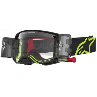 Ochelari de motocross ALPINESTARS SUPERTECH FIRMA ROLL OFF BLK YEL FLO CLEAR