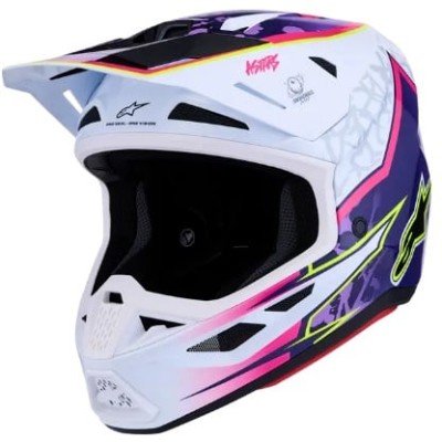 Cască motocross ALPINESTARS SM7 BLASTER PUR/PNK/WH