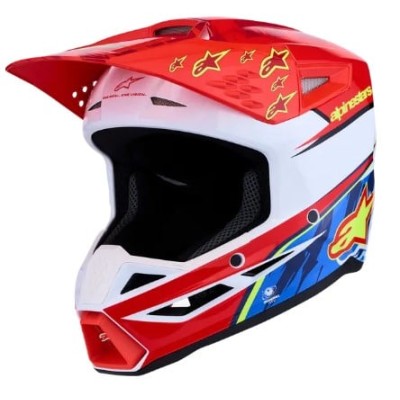 Casca de motocross ALPINESTARS SM3 FALCON RED/WHT/BLU