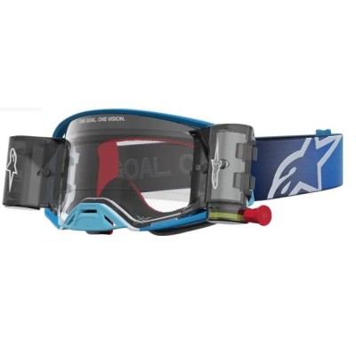 Ochelari motocross ALPINESTARS SUPERTECH FIRMA ROLL OFF BLU/SIL/CLR