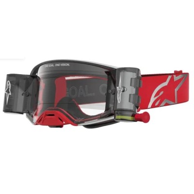 Ochelari motocross ALPINESTARS SUPERTECH FIRMA ROLL OFF RED/SIL/CLR