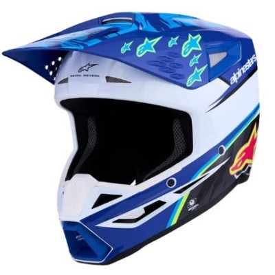 Cască motocross ALPINESTARS SM3 FALCON BLU/BLK/PNK