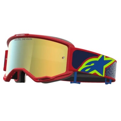 Ochelari motocros ALPINESTARS VISION 5 DRAG FIRE RED BLU MIRROR-GLD