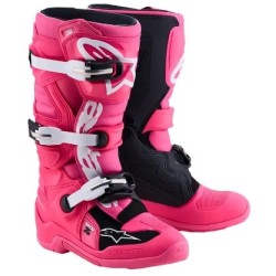 Cizme motocross pentru copii Alpinestars TECH 7S PNK/BK/WH
