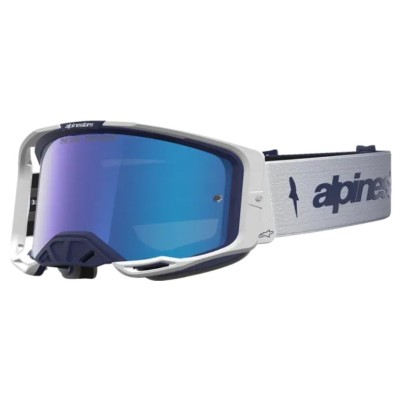 Ochelari motocross ALPINESTARS VISION 8 AMBER NVY/WHT/MIRR-BLUE