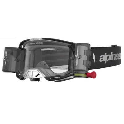 Ochelari motocross ALPINESTARS VISION 8 AMBER ROLL-OFF BK/SLVR