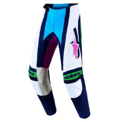 Pantaloni motocross ALPINESTARS TECHSTAR MAVEN WHITE/BL/GN
