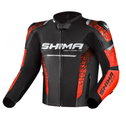 Geacă moto din piele SHIMA STR 2.0 BRIGHT RED