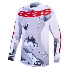 Tricou motocross ALPINESTARS RACER AIR LONE GY/CAM/WH/RD