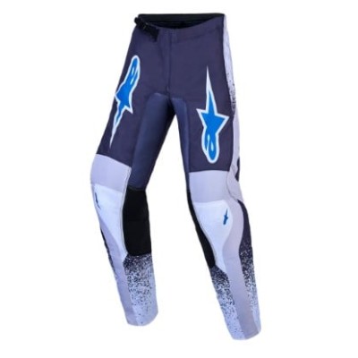 Pantaloni motocross pentru copii ALPINESTARS FLUID DRAG GRY/LIL/BLU