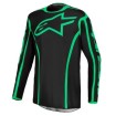 Tricou motocross ALPINESTARS FLUID APEX V2 NEGRU/VERDE thumb
