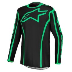 Tricou motocross ALPINESTARS FLUID APEX V2 NEGRU/VERDE Tricou motocross ALPINESTARS FLUID APEX V2 NEGRU/VERDE