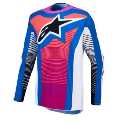 Tricou motocross ALPINESTARS TECHSTAR MAVEN WHITE/CL/BL Tricou motocross ALPINESTARS TECHSTAR MAVEN WHITE/CL/BL