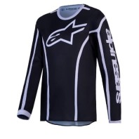 Jersey motocross pentru copii Alpinestars FLUID APEX V2 BLACK/SIL