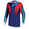 Jersey motocross pentru copii Alpinestars FLUID DRAG BL/NV/RD/WH