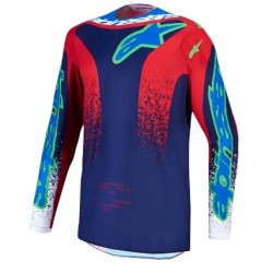 Jersey motocross pentru copii Alpinestars FLUID DRAG BL/NV/RD/WH Jersey motocross pentru copii Alpinestars FLUID DRAG BL/NV/RD/WH