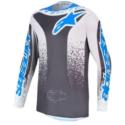 Jersey motocross pentru copii Alpinestars FLUID DRAG GRY/LIL/BL