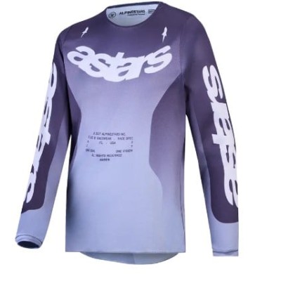 Jersey motocross pentru copii Alpinestars FLUID AMBER GRY/LIL