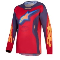 Jersey motocross pentru copii Alpinestars FLUID HUNT RED/CORAL
